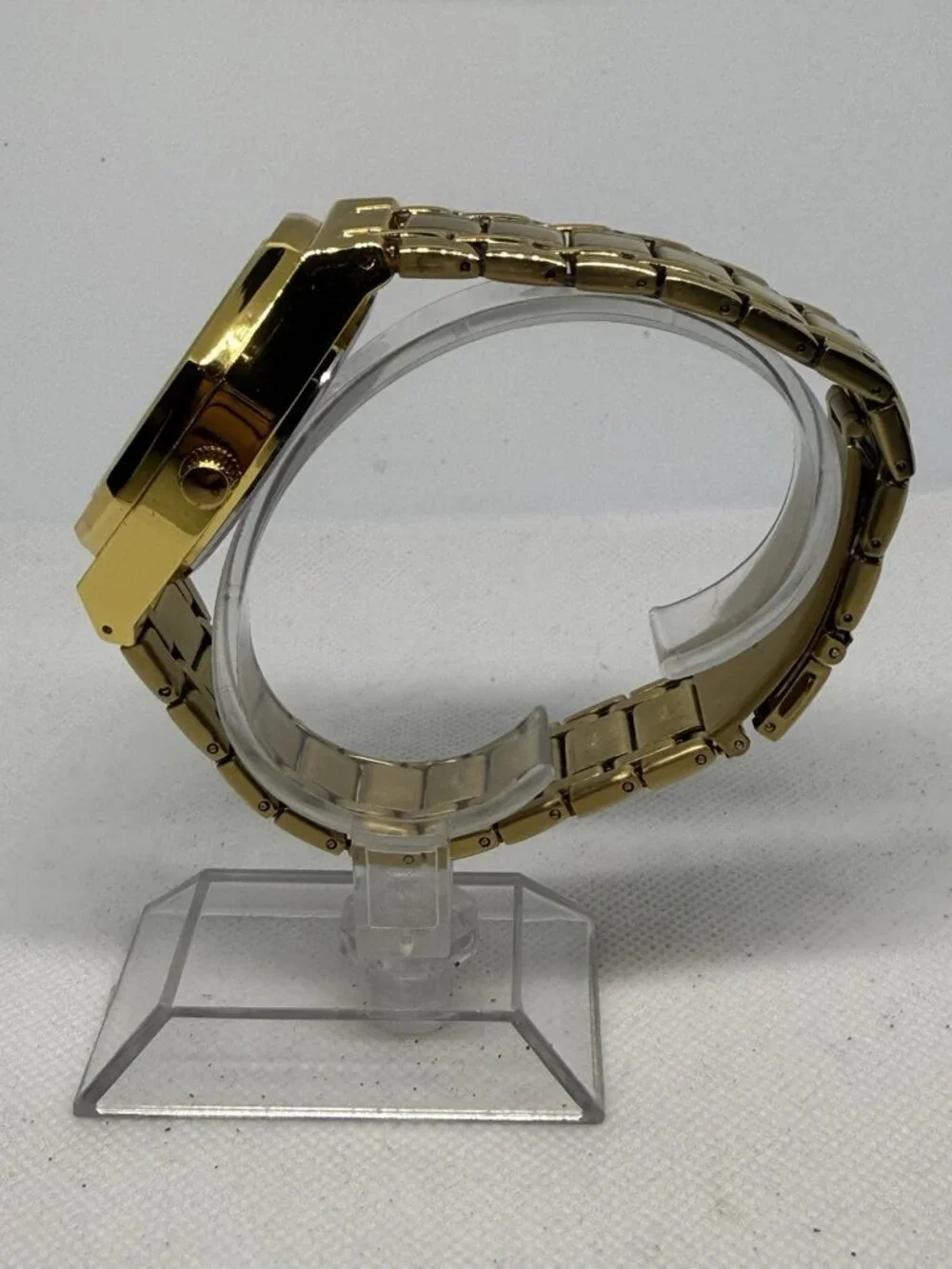 OPK 8139 Men's Quartz Watch Full Gold Tone Stainless Steel Eight-Sided Bezel